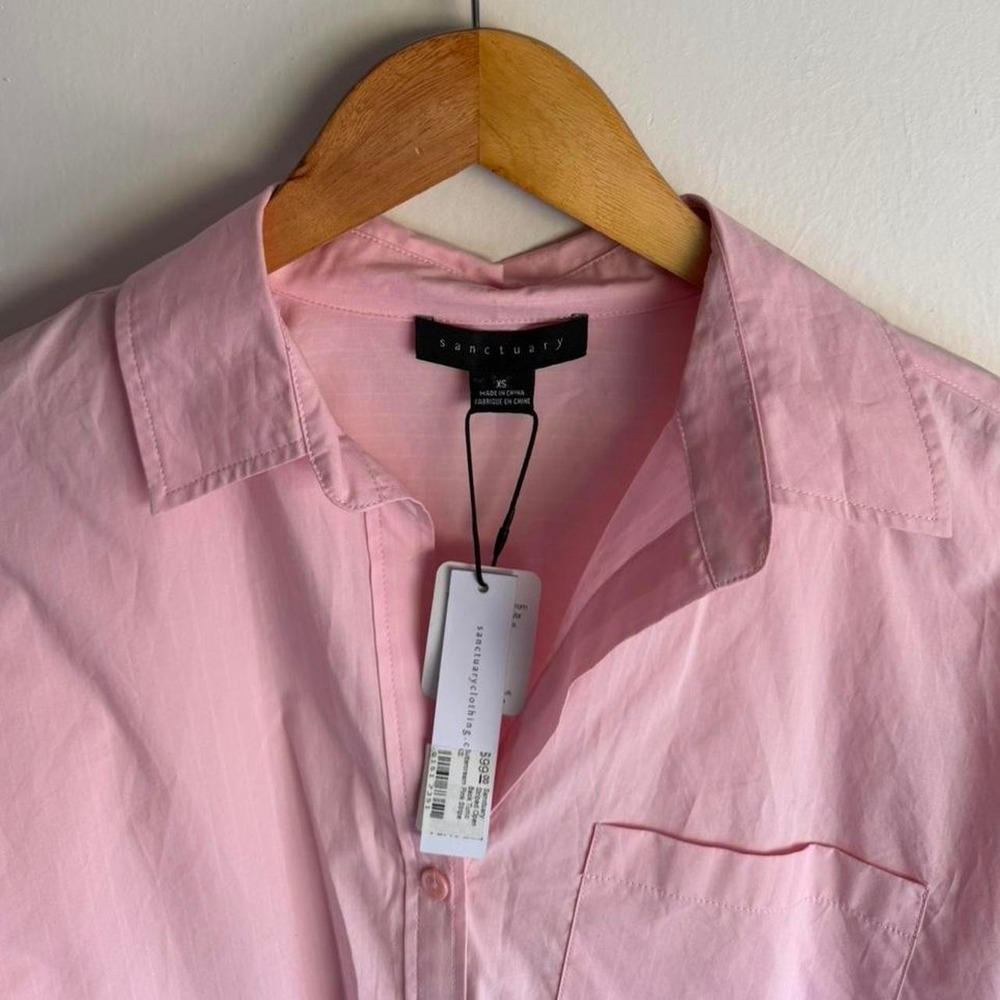 Sanctuary pink button up shirt and back button down